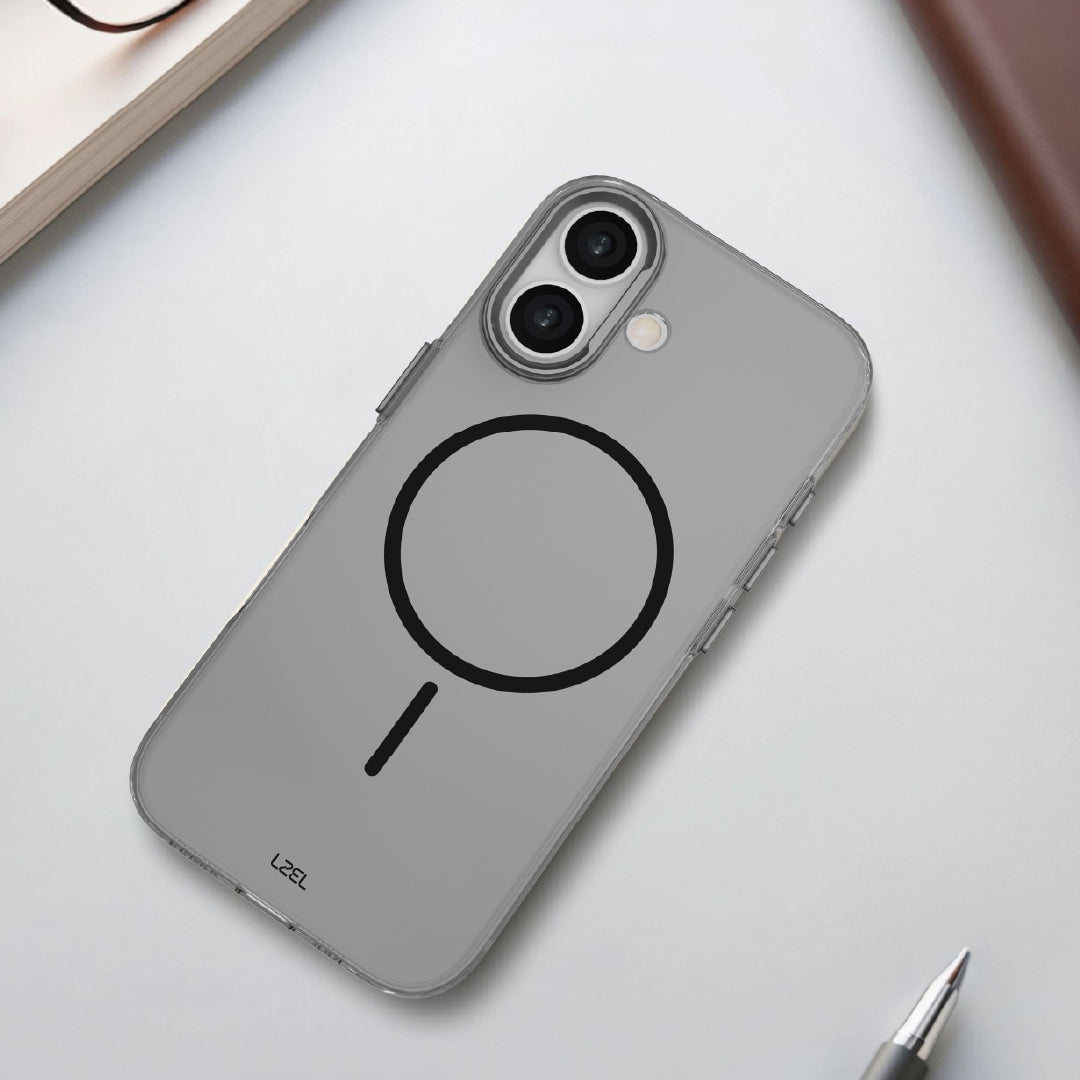 LZEL Magkryden Slim Case for iPhone 17 | Black/gray LZEL Magkryden Slim Case for iPhone 17 | Black/gray
